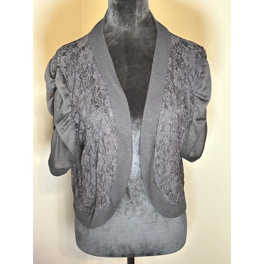 Allison Brittney Shrug Sweater Plus 2XL Lace Gothic Emo Pink Rock Classy C5